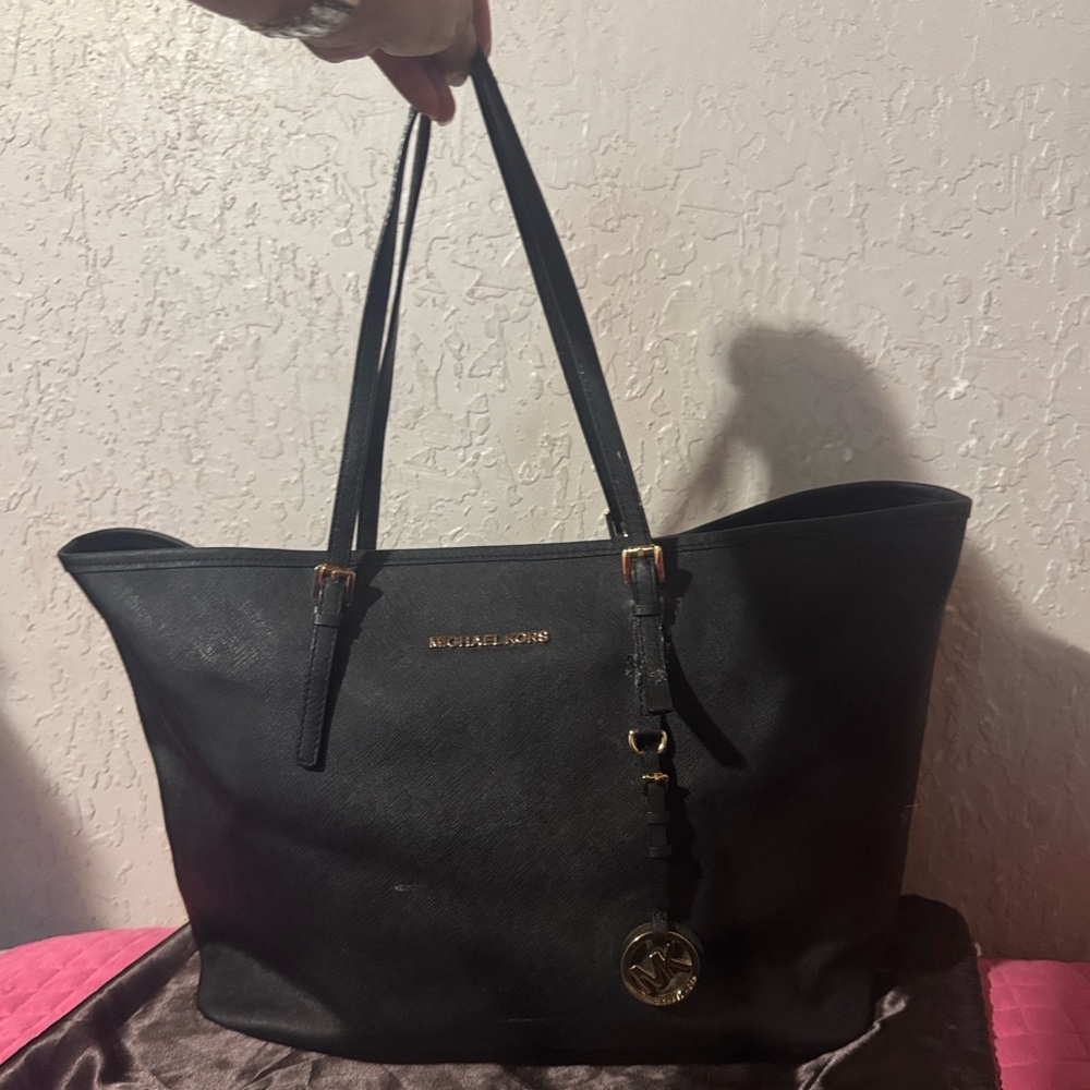 Project Bag Michael Kors Black Leather Tote